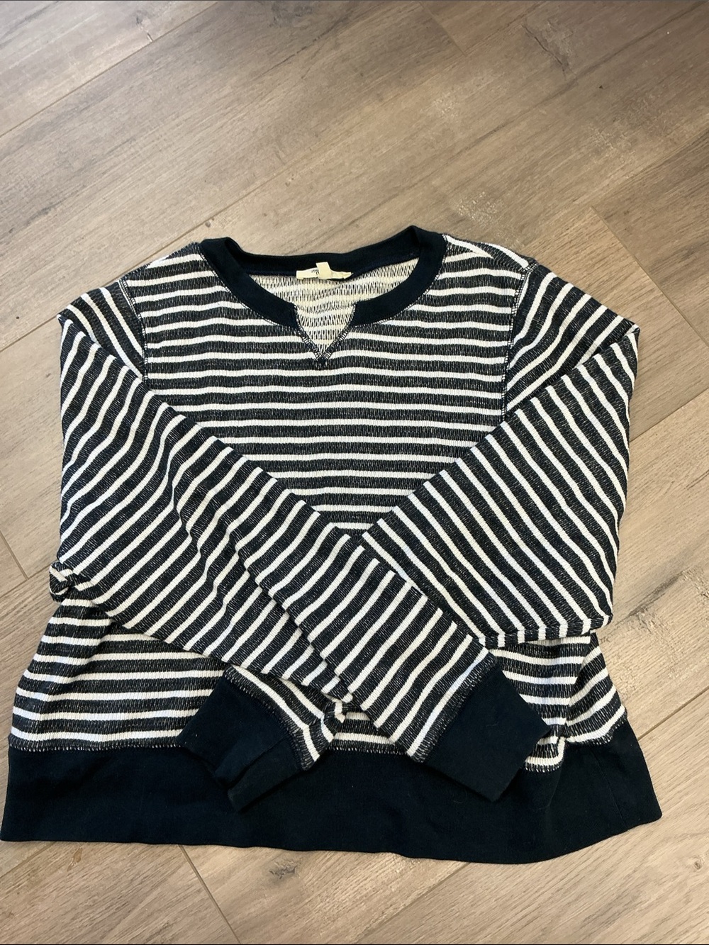 Madewell Black and White Striped Women's Sweater